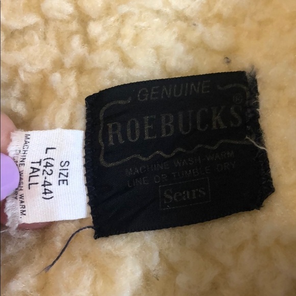 Vintage 1970’s Sears Roebucks denim/fleece large - Picture 5 of 8